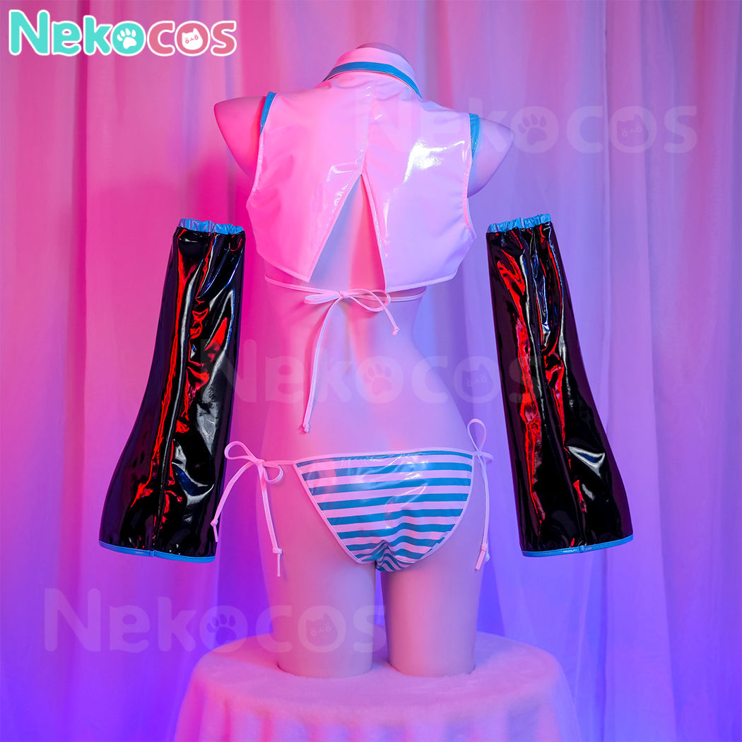 【Nekocos】Vocaloid Cosplay Miku Swimsuit Cosplay Costume | In Stock