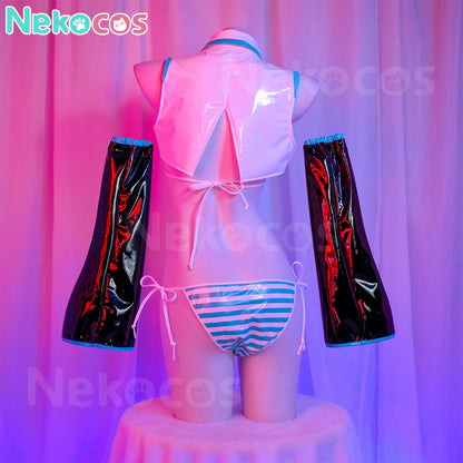 【Nekocos】Vocaloid Cosplay Miku Swimsuit Cosplay Costume | In Stock