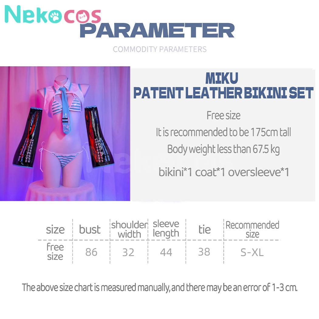 【Nekocos】Vocaloid Cosplay Miku Swimsuit Cosplay Costume | In Stock