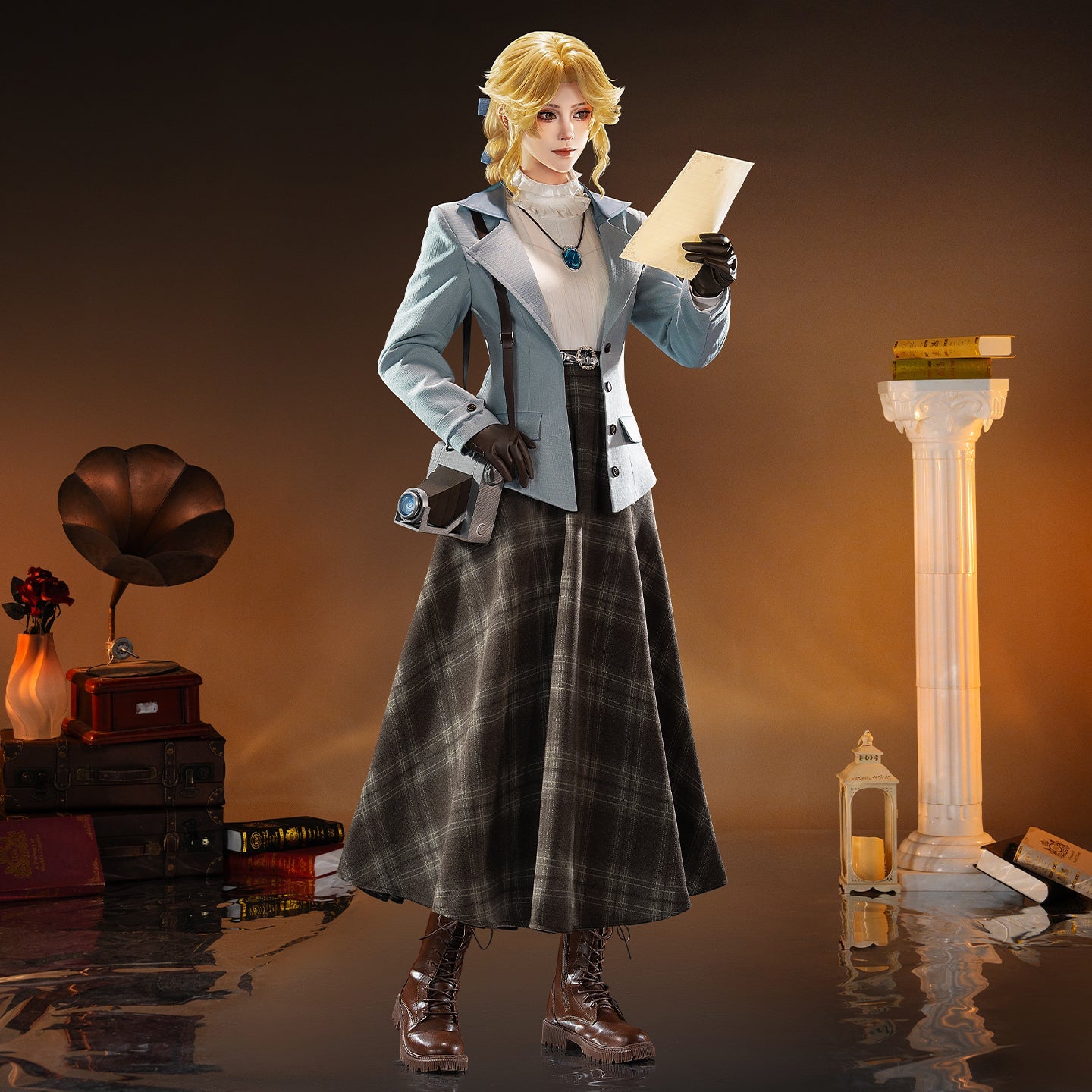 【Nekocos】Game Identity V Cosplay Journalist Reporter Cosplay Costume Premium Edition | In Stock