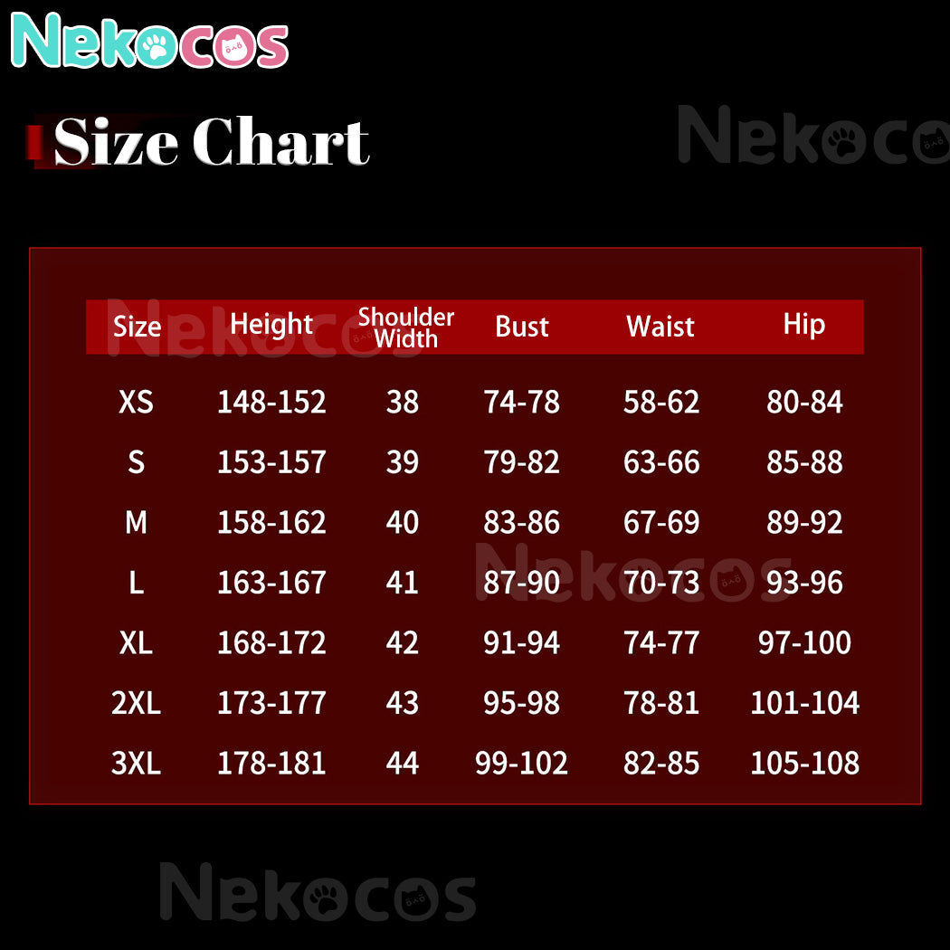 【Nekocos】Game Cosplay Aerith red Dress Cosplay Costume Premium Edition | Custom-Tailor