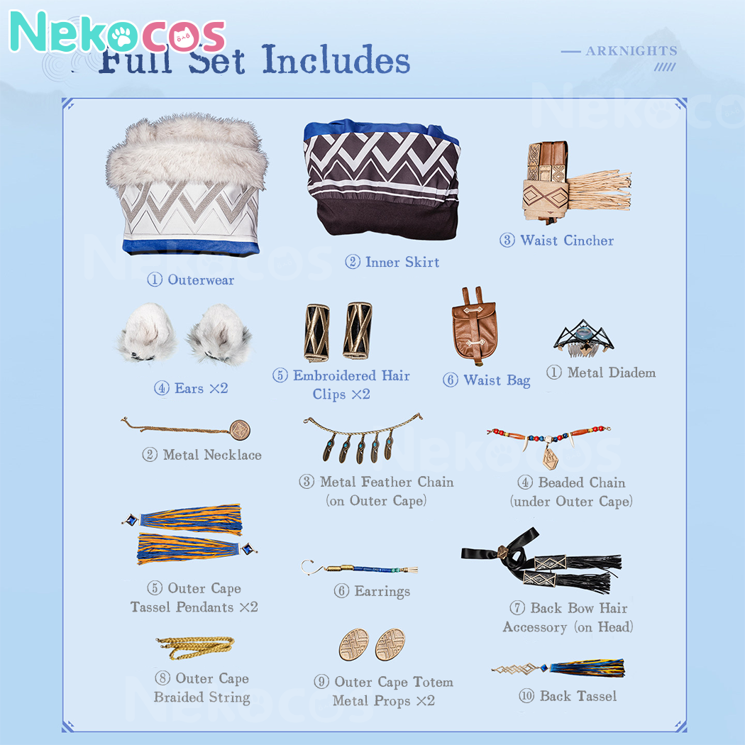 【Nekocos】Game Arknights Cosplay Pramanix the Prerita Cosplay Costume Premium Edition | Custom-Tailor