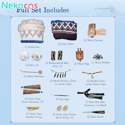【Nekocos】Game Arknights Cosplay Pramanix the Prerita Cosplay Costume Premium Edition | Custom-Tailor