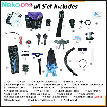 【Nekocos】Game Honkai: Star Rail Cosplay Silver Wolf LV.999 Cosplay Costume Premium Edition | Custom-Tailor