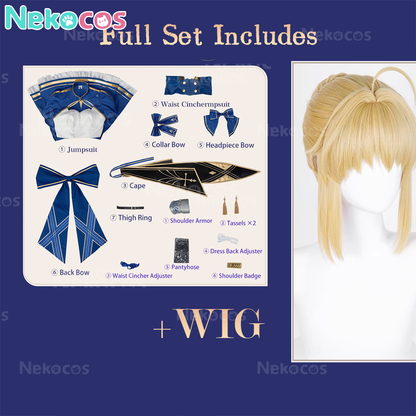 【Nekocos】Game Honkai:Star Rail Cosplay Saber Altria Pendr Cosplay Costume Premium Edition | In Stock