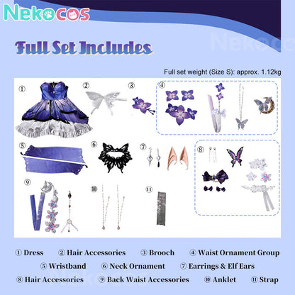 【Nekocos】Game Honkai: Star Rail Cosplay Gossamer Flutter Cosplay Costume | Custom-Tailor
