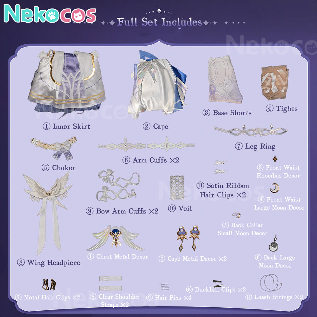 【Nekocos】Game Genshin Impact Cosplay Columbina Hyposelenia Cosplay Costume Premium Edition | Custom-Tailor