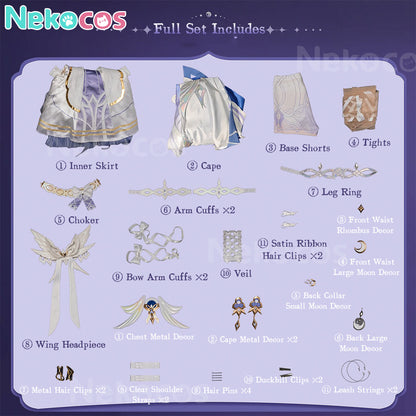【Nekocos】Game Genshin Impact Cosplay Columbina Hyposelenia Cosplay Costume Premium Edition | Custom-Tailor