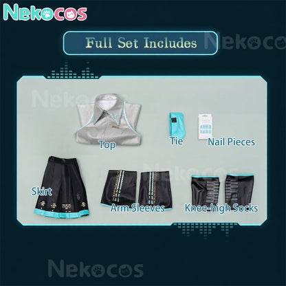 【Nekocos】Vocaloid Hatsune Miku Cosplay Snow Hatsune Cosplay Costume Premium Edition | In Stock
