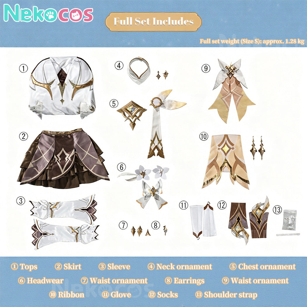 【Nekocos】Game Genshin Impact Cosplay Lumine As Heaven and Earth Are Made Anew Cosplay Costume | In Stock