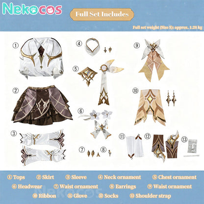 【Nekocos】Game Genshin Impact Cosplay Lumine As Heaven and Earth Are Made Anew Cosplay Costume | In Stock