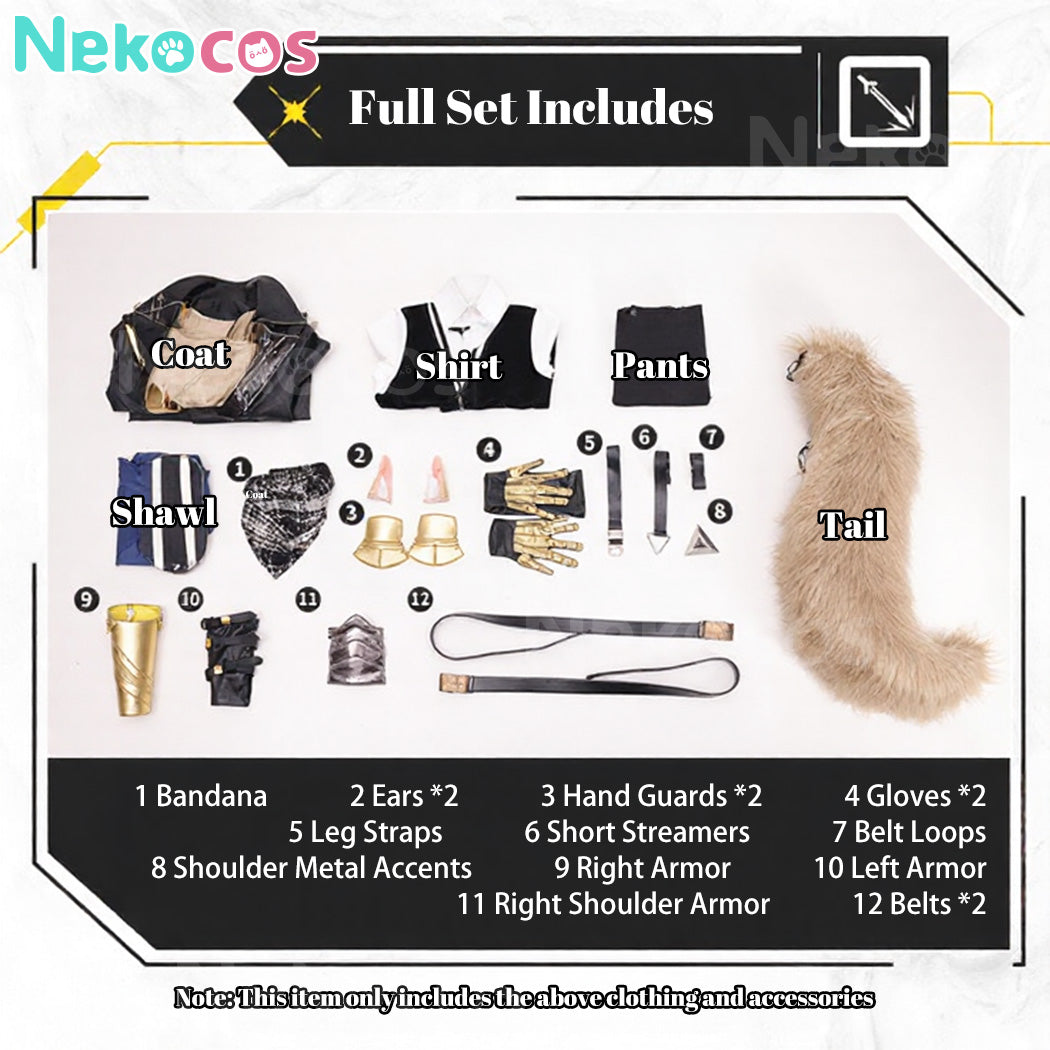 【Nekocos】Game Arknights Cosplay Młynar Cosplay Costume Premium Edition | In Stock