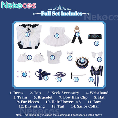 【Nekocos】Game Arknights Cosplay Rosmontis Airy Dream Cosplay Costume Premium Edition | Custom-Tailor