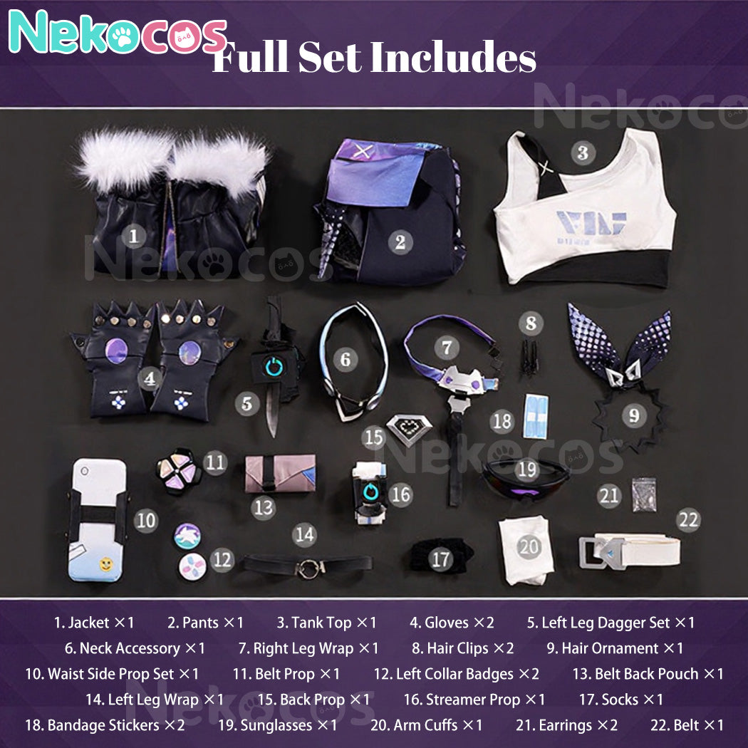 【Nekocos】Game Honkai: Star Rail Cosplay Silver Wolf Cosplay Costume Premium Edition | Custom-Tailor