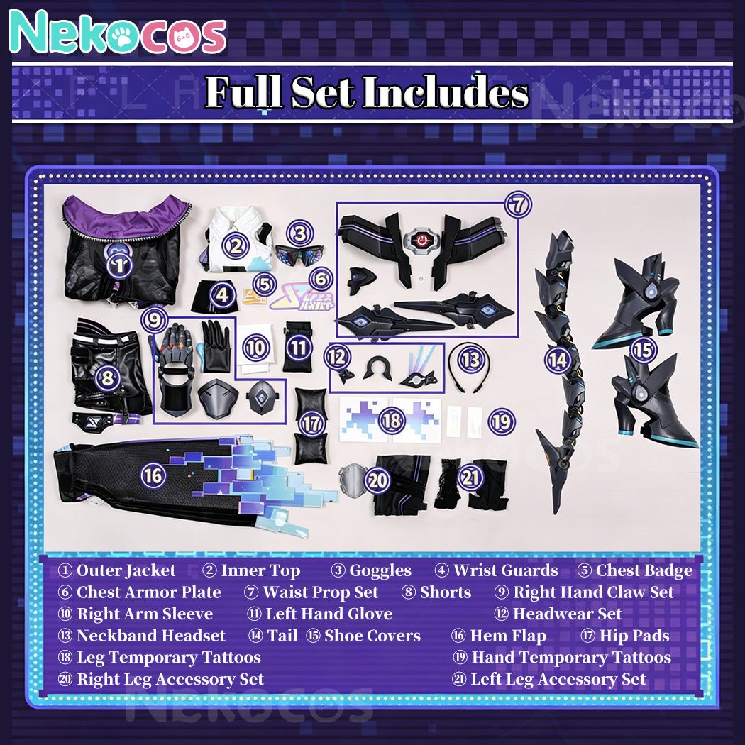 【Nekocos】Game Honkai: Star Rail Cosplay Silver Wolf LV.999 Cosplay Costume Premium Edition | Custom-Tailor