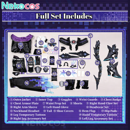 【Nekocos】Game Honkai: Star Rail Cosplay Silver Wolf LV.999 Cosplay Costume Premium Edition | Custom-Tailor