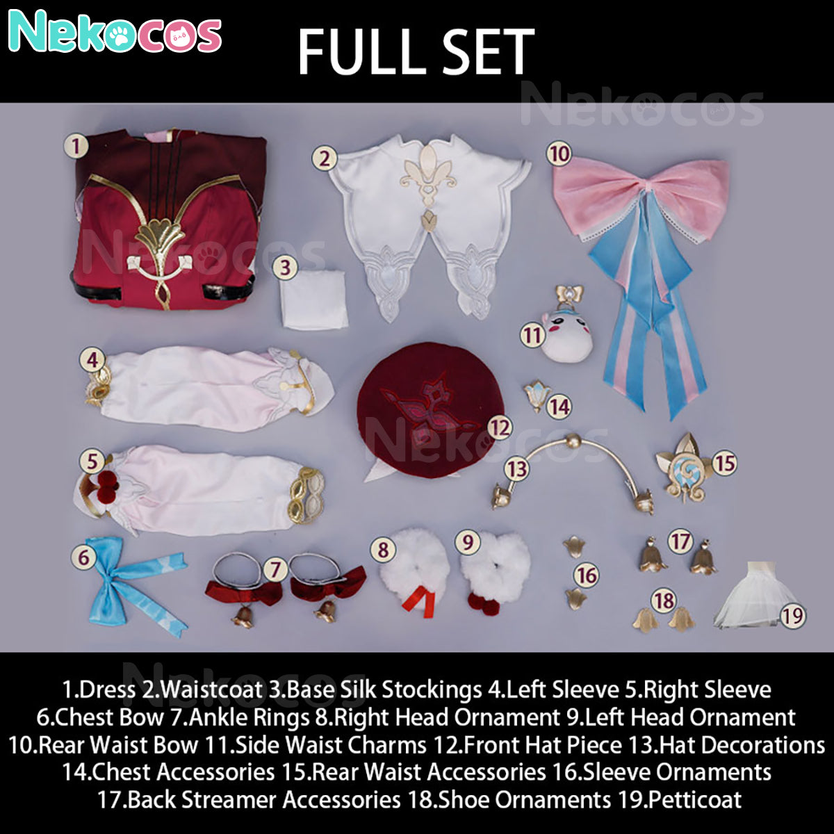 【Nekocos】Game Honkai: Star Rail Cosplay Hyacine Cosplay Costume Premium Edition | In Stock