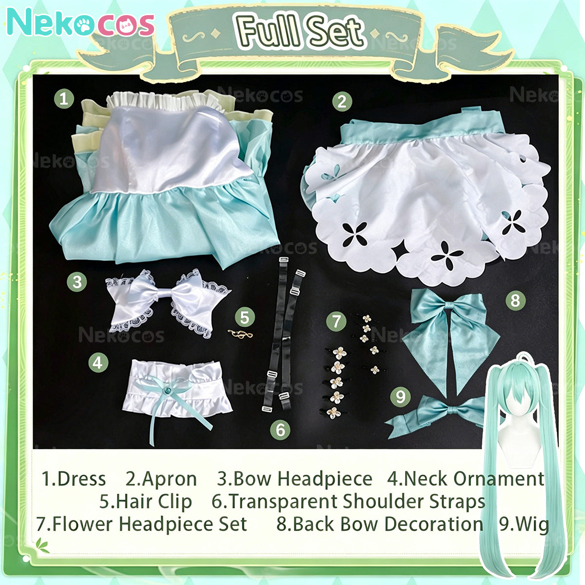 【Nekocos】Vocaloid Hatsune Miku 16th Anniversary Cosplay Costume | In Stock