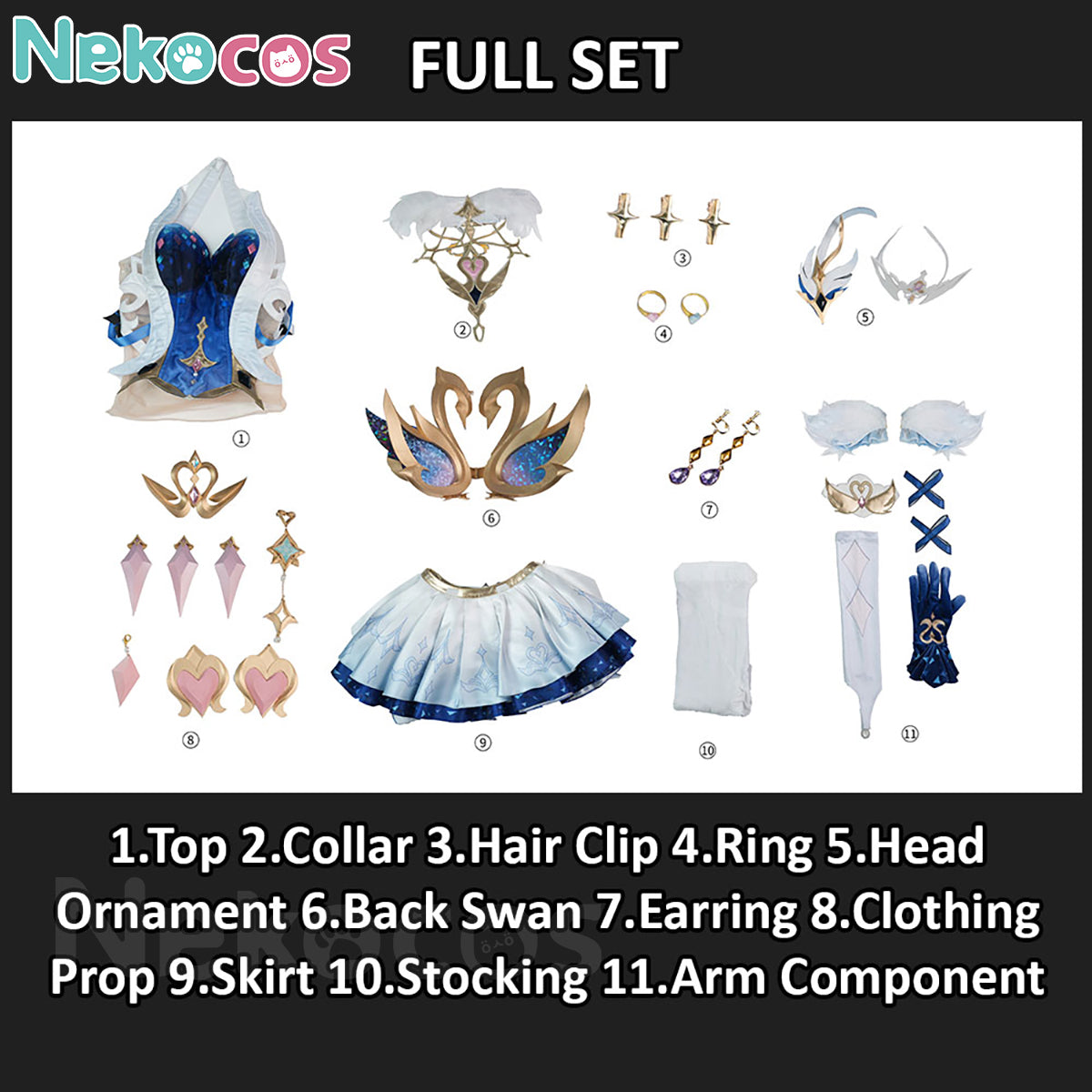 Genshin Impact Odette Spessiva Cosplay Costume | Custom TailoredCostume,Game,Genshin Impact