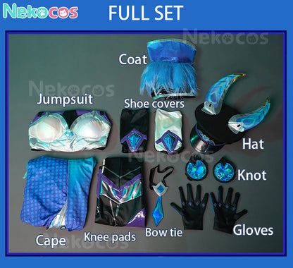 【Nekocos】Game League of Legends Cosplay Battle Bat Xayah Cosplay Costume Premium Edition | In Stock