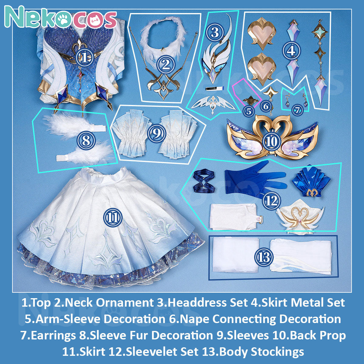 Genshin Impact Odette Cosplay Costume - Premium EditionCostume,Game,Genshin Impact