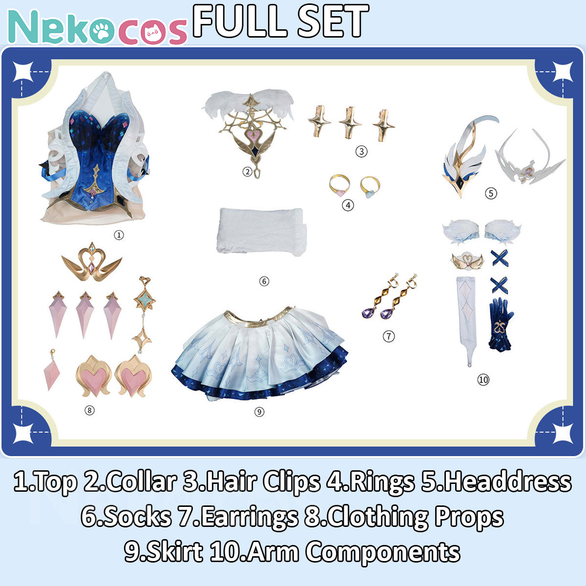 Genshin Impact Odette Spessiva Cosplay Costume - Premium EditionCostume,Game,Genshin Impact
