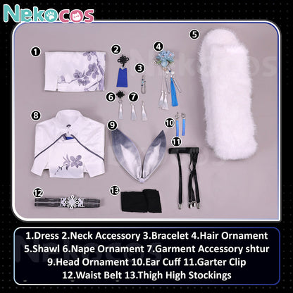 【Nekocos】Game Cosplay Snow Crane Cosplay Costume | Custom-Tailor