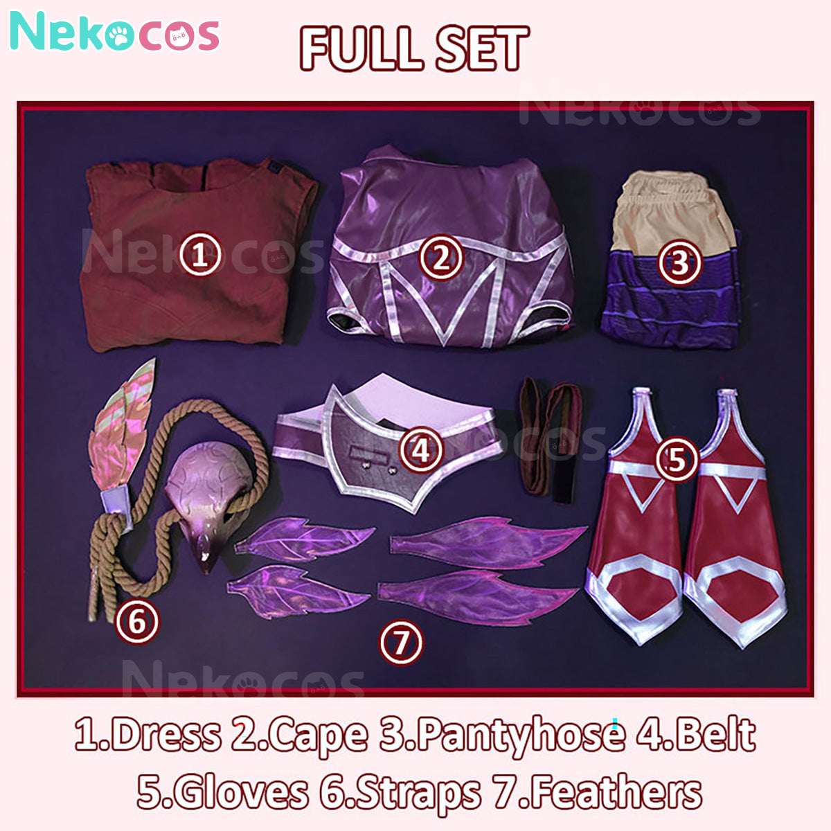 【Nekocos】Game League of Legends Cosplay Xayah Cosplay Costume | In Stock