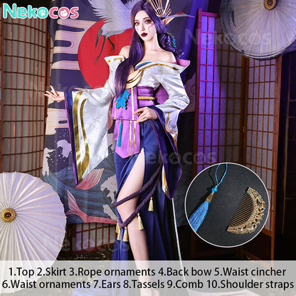 【Nekocos】Game League of Legends Cosplay Spirit Blossom Morgana Cosplay Costume | In Stock