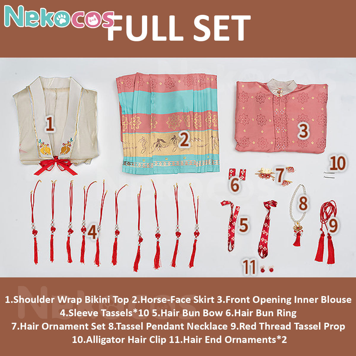 【Nekocos】Game Reverse:1999 Cosplay Sotheby The Red Thread of Fate Cosplay Costume Premium Edition | In Stock