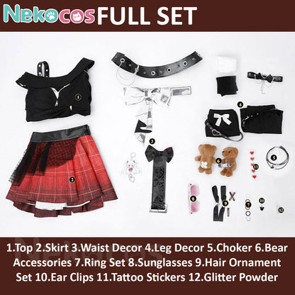 Nekocos Game Honkai: Star Rail Cosplay Sparxie Cosplay Costume | Custom-Tailor full set accessories including top, skirt, and decor.