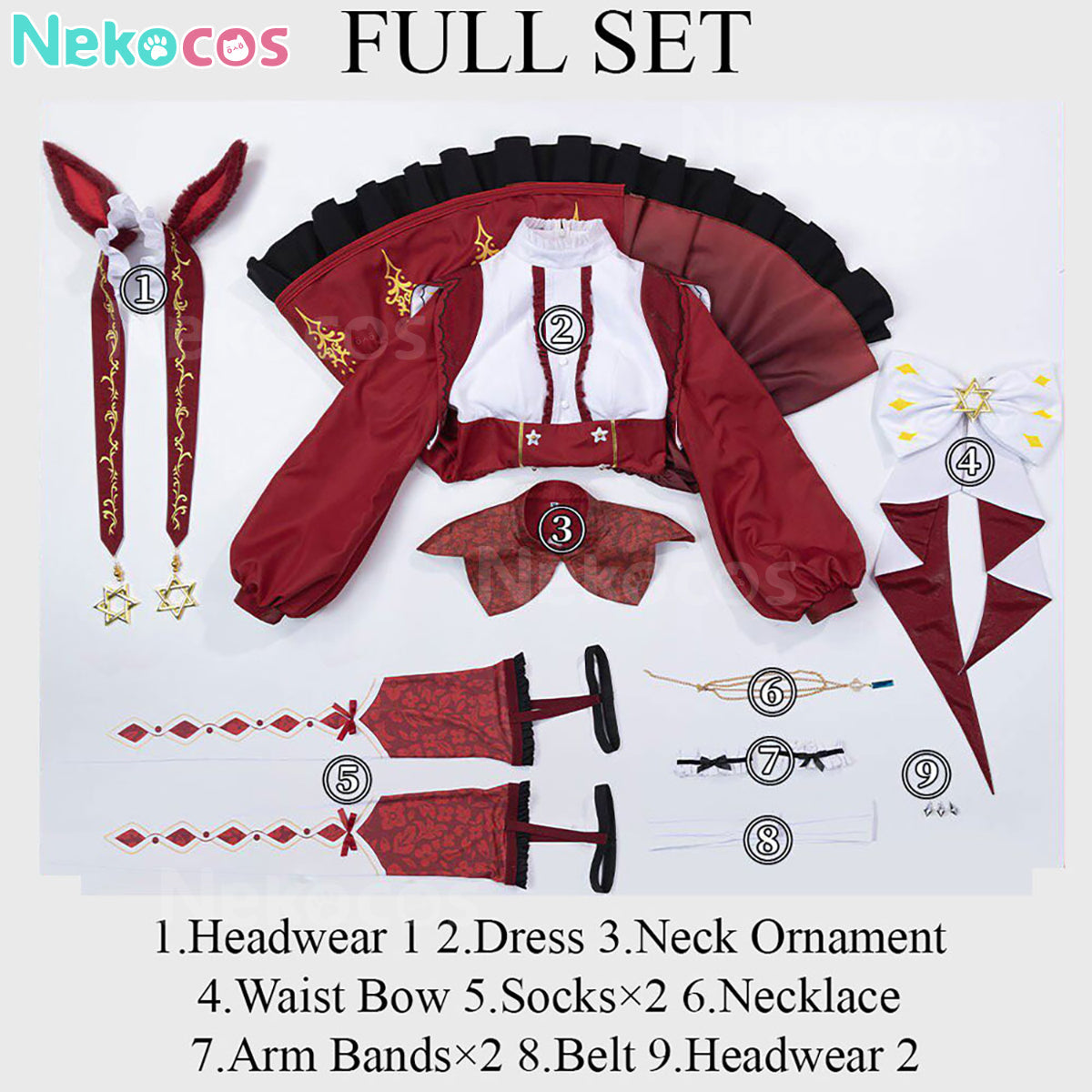【Nekocos】Game Cosplay Red Desire Cosplay Costume | Custom-Tailor