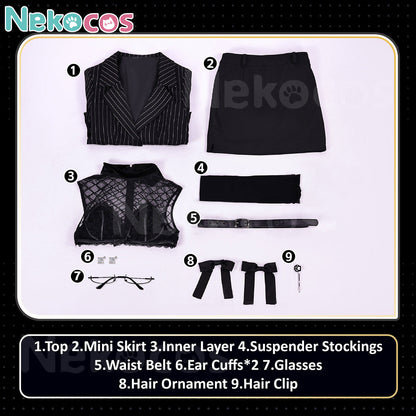【Nekocos】Game Cosplay Privaty Sharp Lesson Cosplay Costume | In Stock