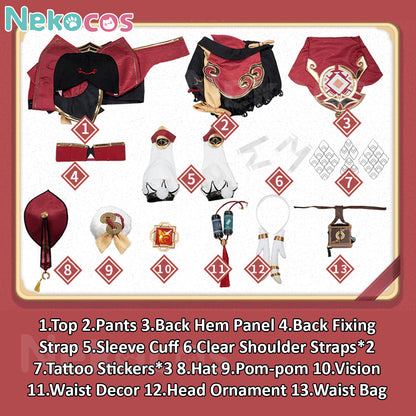 Yanfei Cosplay Costume - Premium Edition by NekocosCostume,Game,Genshin Impact