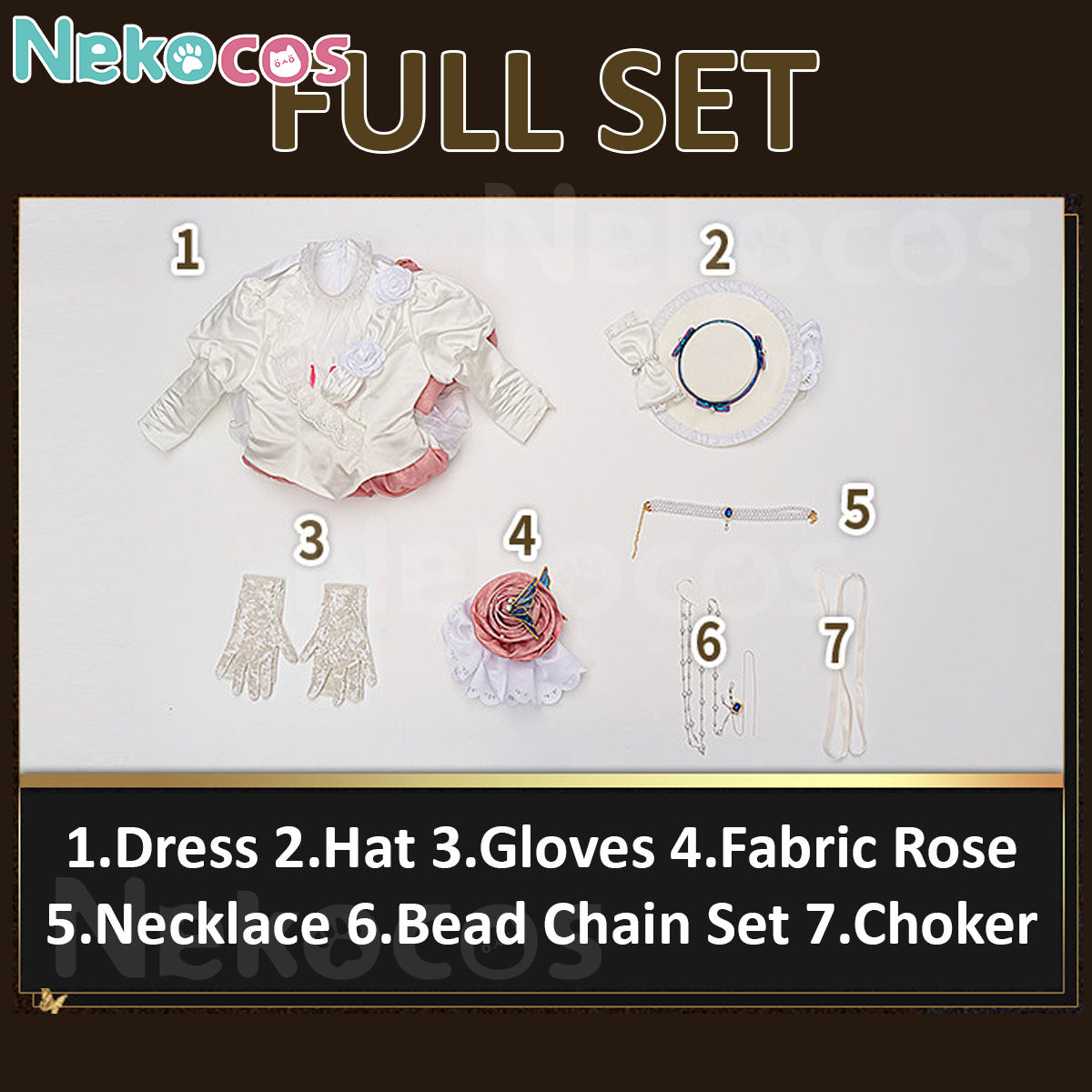 【Nekocos】Game Reverse:1999 Cosplay Isolde's Garments Cosplay Costume Premium Edition | In Stock
