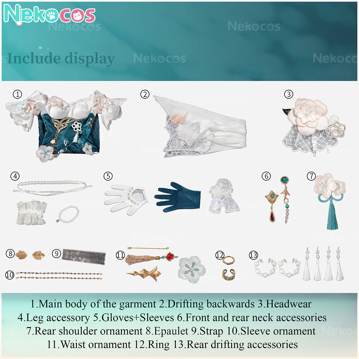 【Nekocos】Game Honkai: Star Rail Cosplay Ruanmei Plumblossom Letter Cosplay Costume | In Stock