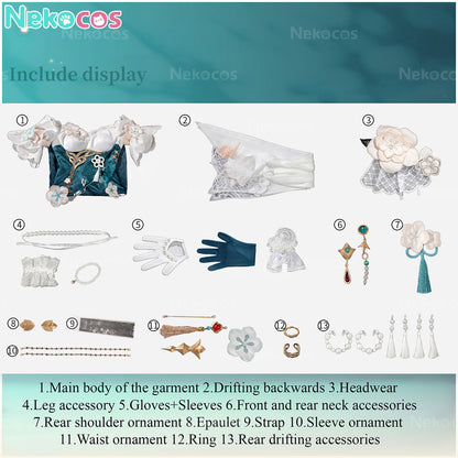 【Nekocos】Game Honkai: Star Rail Cosplay Ruanmei Plumblossom Letter Cosplay Costume | In Stock