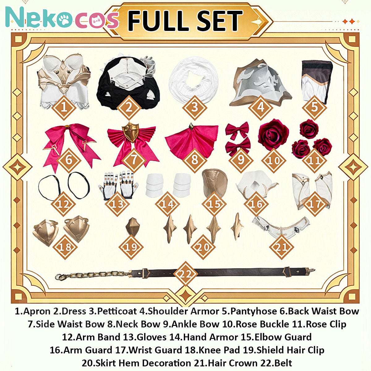 Genshin Impact Noelle Cosplay Costume - Premium Custom EditionCostume,Game,Genshin Impact