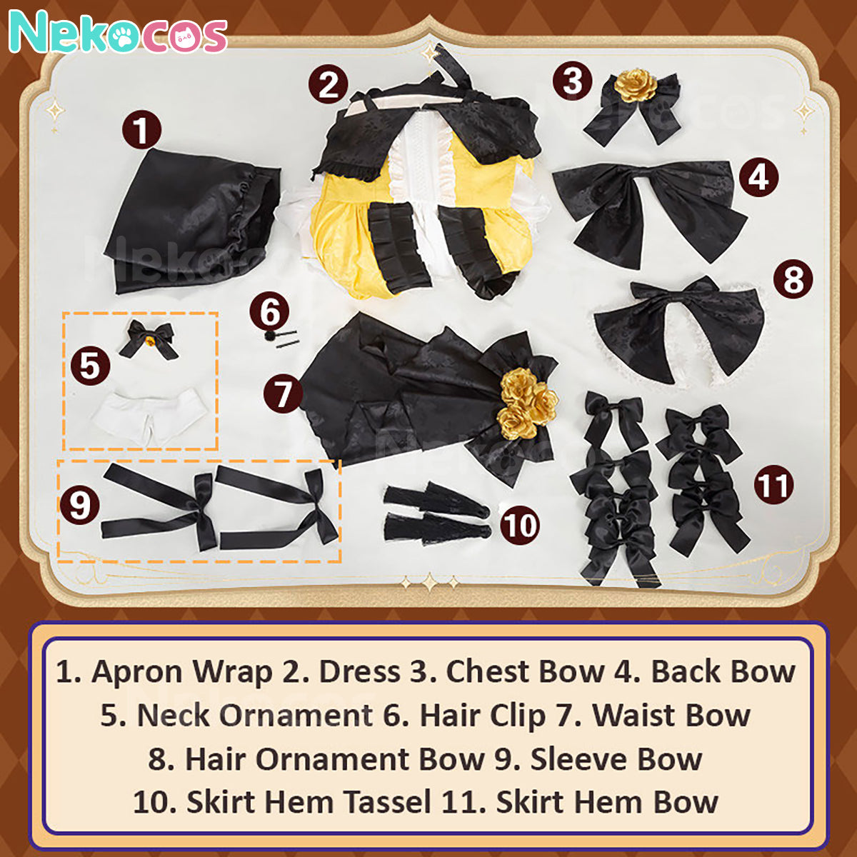 【Nekocos】Vocaloid Kagamine Rin Cosplay Costume The Daughter of Evil Princess Riliane Dress | In Stock