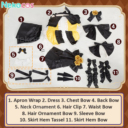 【Nekocos】Vocaloid Kagamine Rin Cosplay Costume The Daughter of Evil Princess Riliane Dress | In Stock