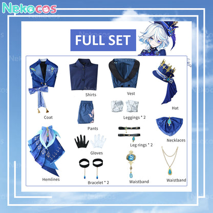 【Nekocos】Game Genshin Impact Cosplay Furina de Fontaine Cosplay Costume Premium Edition | In Stock