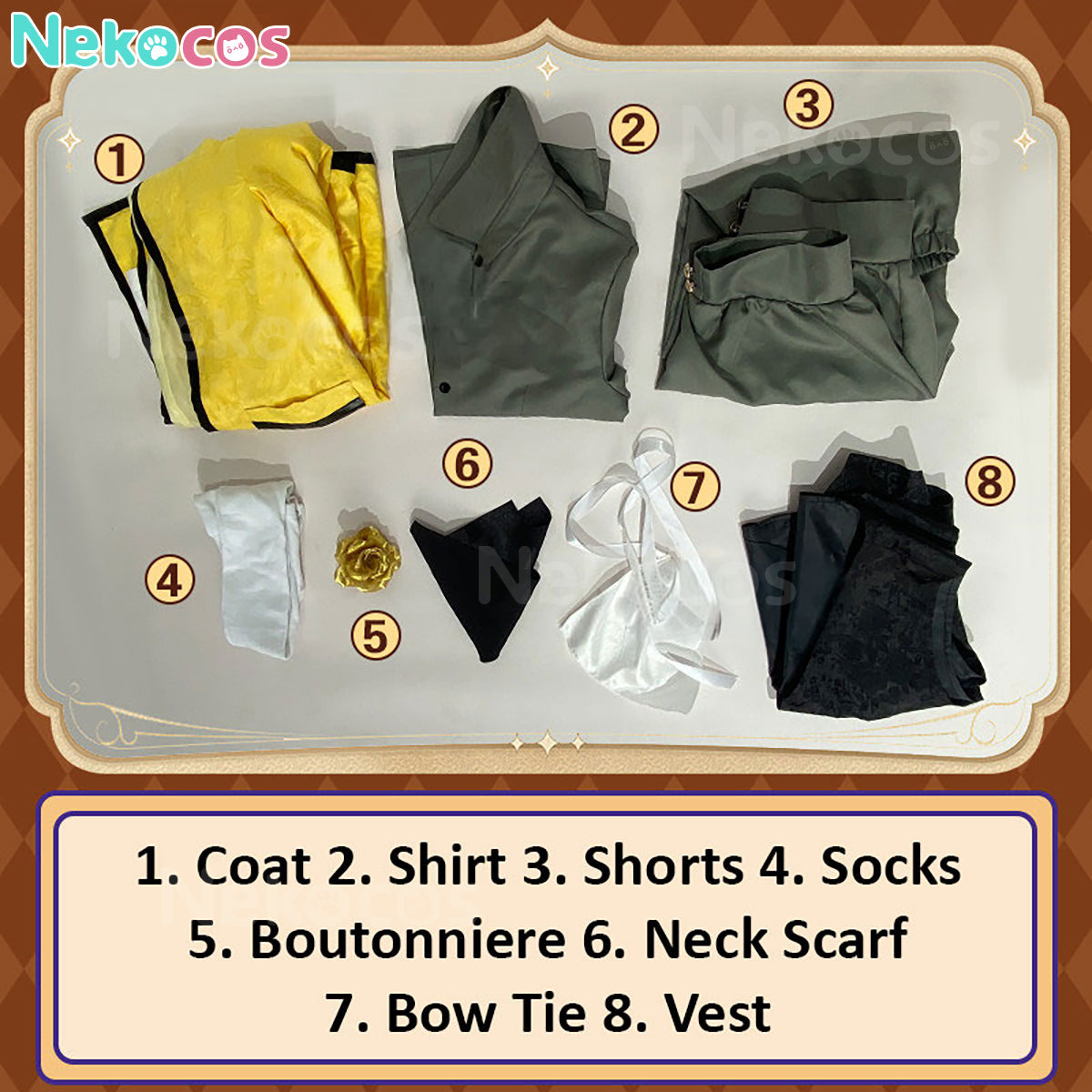 【Nekocos】Vocaloid Len Kagamine Servant of Evil Cosplay Costume Allen Avadonia | In Stock