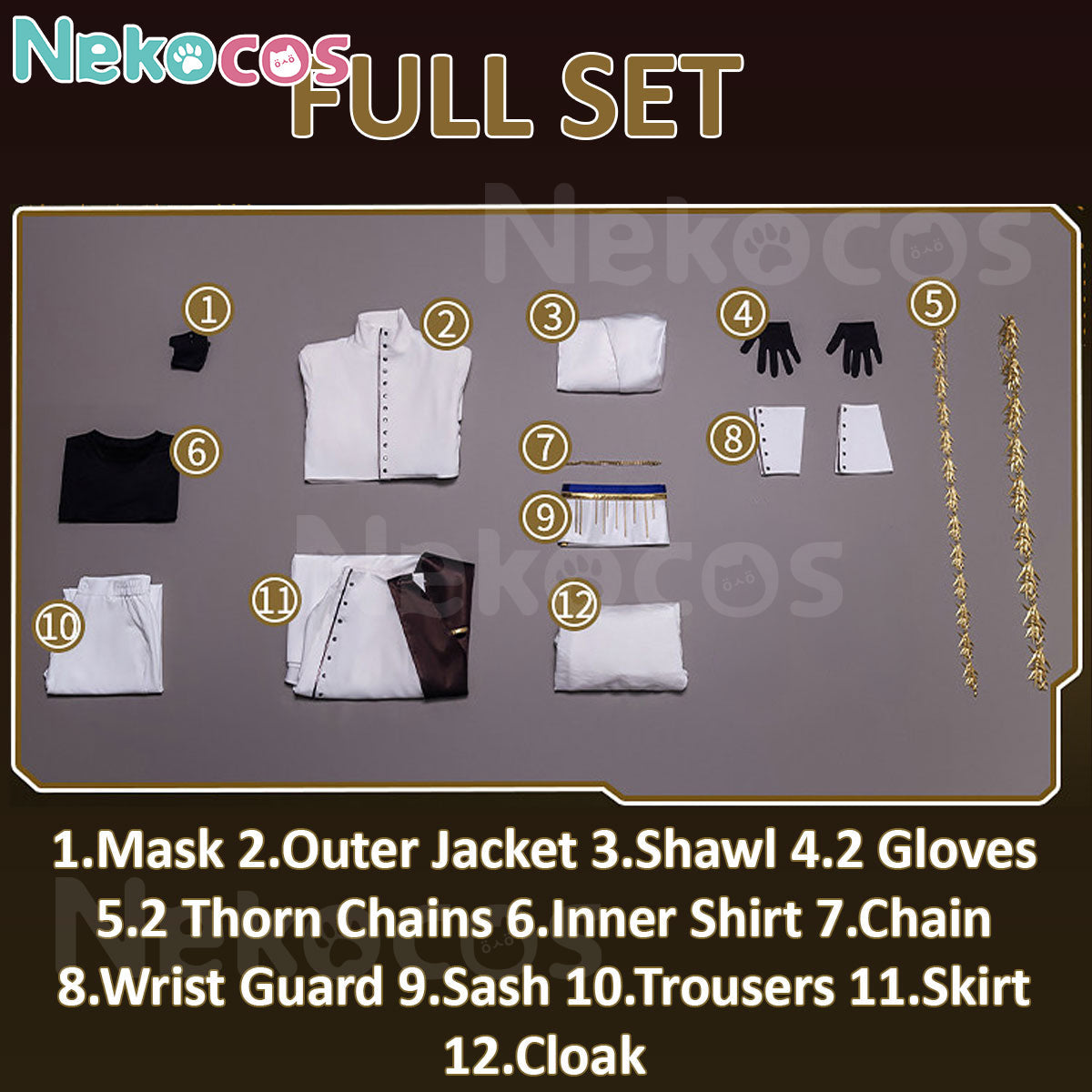 【Nekocos】Game Arknights Ambience Synesthesia Cosplay Ulpianus Evangelist Cosplay Costume Premium Edition | Custom-Tailor