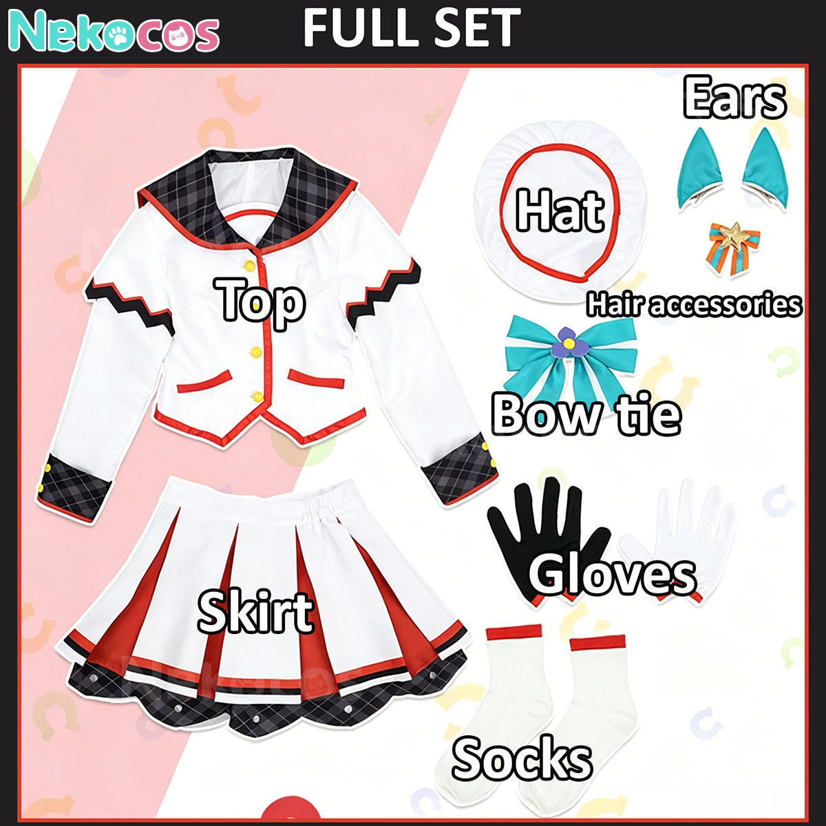 【Nekocos】Game Uma Musume Pretty Derby Cosplay Hokko Tarumae School Uniform Cosplay Costume | Custom-Tailor