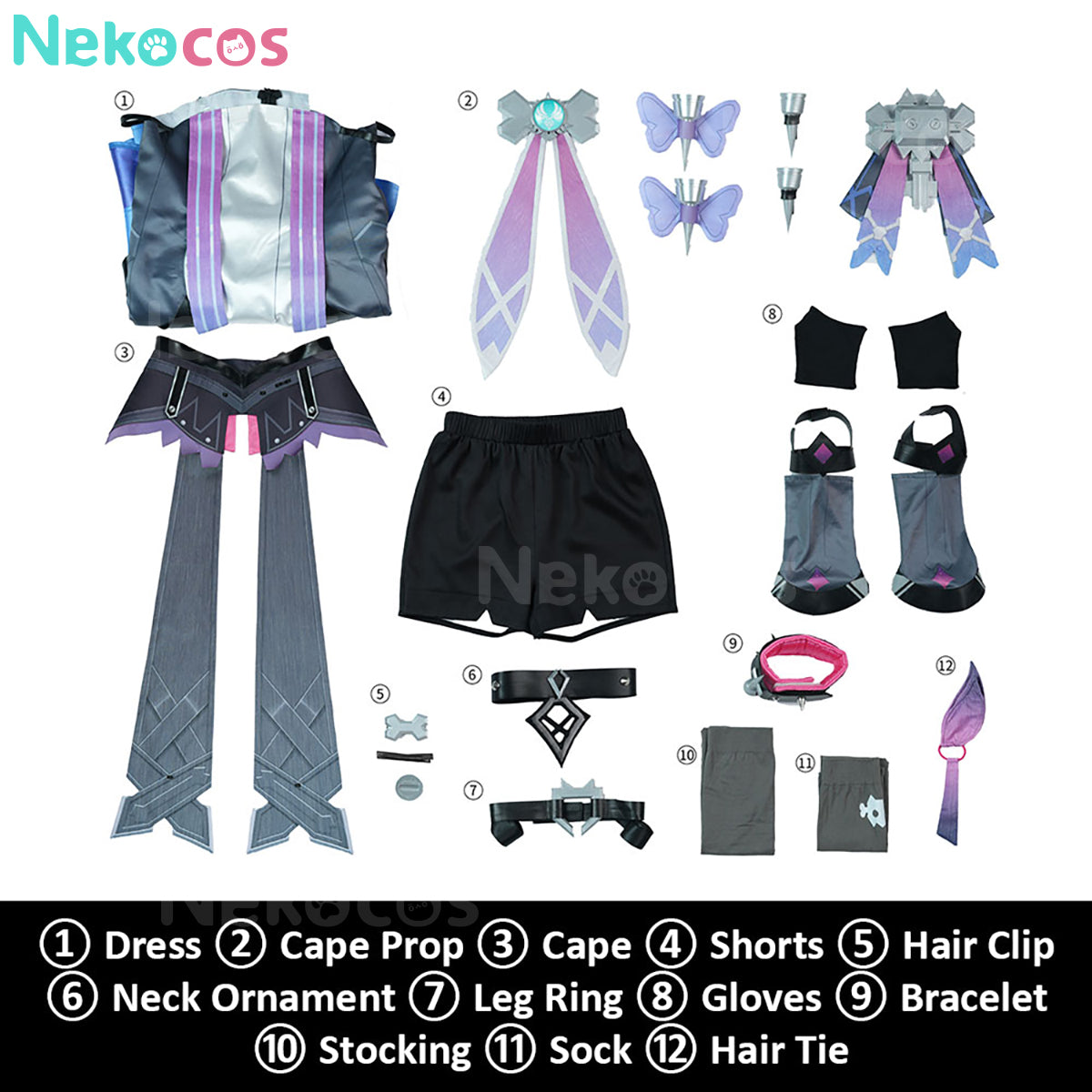 【Nekocos】Game Genshin Impact Cosplay Prune Cosplay Costume Premium Edition | Custom-Tailor