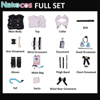 Nekocos Full Set components for Game Neverness to Everness Cosplay Elite Operative Mint Cosplay Costume | In Stock