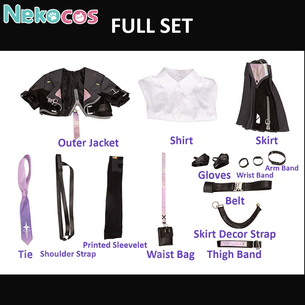 Nekocos Game Neverness to Everness Cosplay Esper Zero Cosplay Costume Full Set with accessories in stock