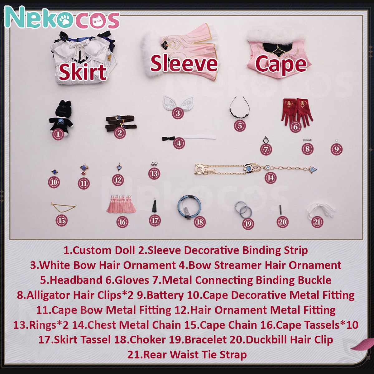 【Nekocos】Game Wuthering Waves Cosplay Denia Cosplay Costume Premium Edition | Custom-Tailor