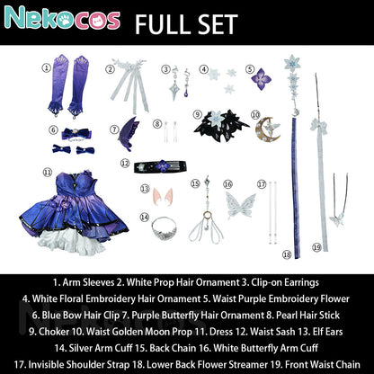 【Nekocos】Game Honkai: Star Rail Cosplay Gossamer Flutter Cosplay Costume Premium Edition | Custom-Tailor