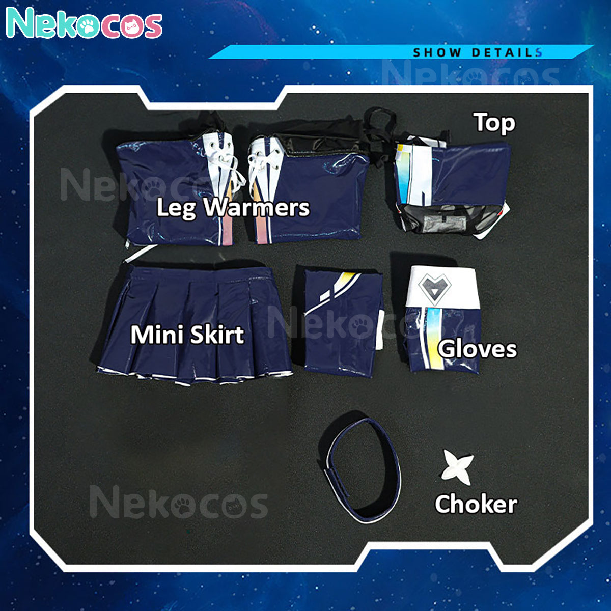 【Nekocos】Game Azur Lane Cosplay Shinano Moonlit Chrome Cosplay Costume | In Stock